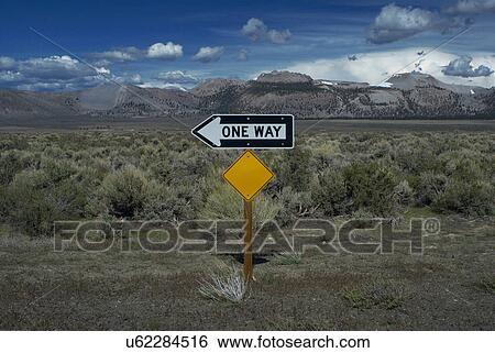 One way sign on rural road View Large Photo Image Stock Photograph - One way sign on rural road. Fotosearch