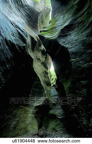Stock Photo - Rock formations in cavern. Fotosearch