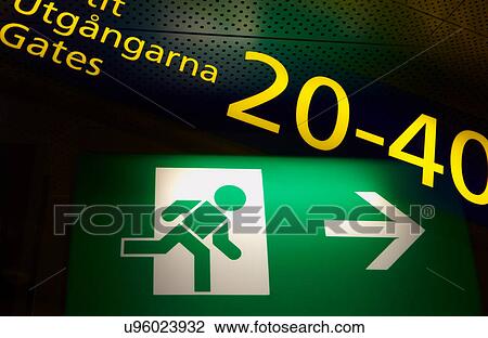 Stock Image - Signs in Finland airport. Fotosearch