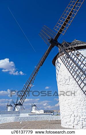 Windmills at Campo de Criptana, Spain View Large Photo Image Stock Photo - Windmills at Campo de Criptana, Spain. Fotosearch