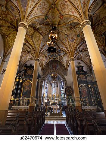 Slovenia Church interior View Large Photo Image Picture - Slovenia Church interior. Fotosearch