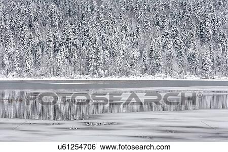 Stock Photograph - Slovenia in Winter: ice lake. Fotosearch