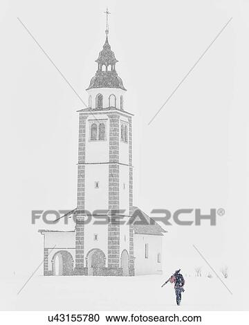 Slovenia in Winter: striding in the snow View Large Photo Image Stock Image - Slovenia in Winter: striding in the snow. Fotosearch