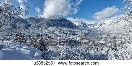 Slovenian Winter Wonderland View Large Photo Image Stock Photo - Slovenian Winter Wonderland. Fotosearch