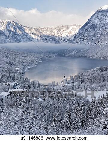 Slovenian Winter Wonderland View Large Photo Image Stock Photograph - Slovenian Winter Wonderland. Fotosearch
