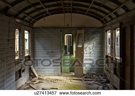 "Abandoned train carriage interior, Inota, Hungary" View Large Photo Image Stock Photo - "Abandoned train carriage interior, Inota, Hungary". Fotosearch