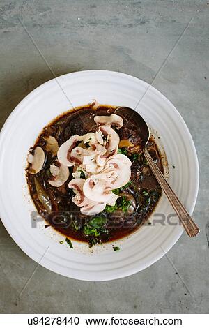 Beef stew with mushrooms View Large Photo Image Stock Image - Beef stew with mushrooms. Fotosearch