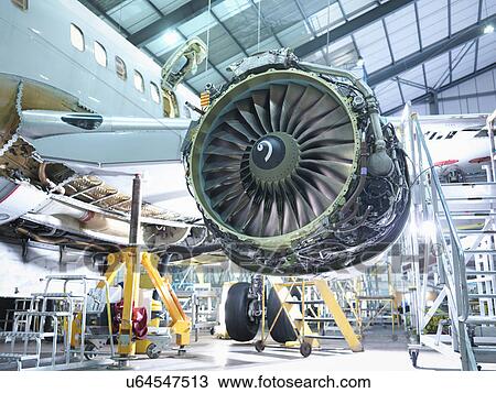 Detail of jet engine in aircraft maintenance factory View Large Photo Image Stock Image - Detail of jet engine in aircraft maintenance factory. Fotosearch