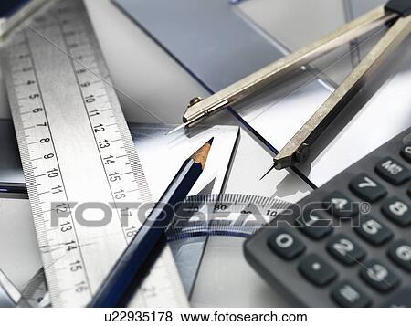 " Drawing equipment, sitting on engineering technical drawing" View Large Photo Image Stock Photo - " Drawing equipment, sitting on engineering technical drawing". Fotosearch