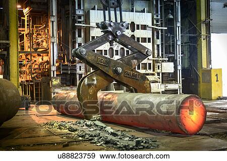Hot steel bar in steelworks View Large Photo Image Stock Photo - Hot steel bar in steelworks. Fotosearch