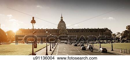 "Panoramic view of Les Invalides, Paris, France" View Large Photo Image Picture - "Panoramic view of Les Invalides, Paris, France". Fotosearch