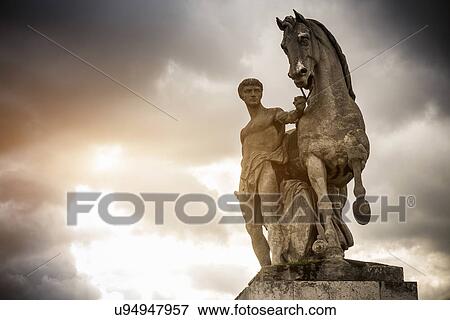 "Roman warrior statue on Pont d'iena (bridge), Paris, France" View Large Photo Image Stock Photo - "Roman warrior statue on Pont d'iena (bridge), Paris, France". Fotosearch