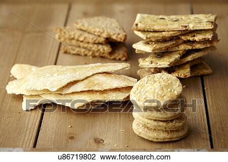 Stock Image - Variety of crackers. Fotosearch
