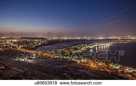 "View of coast at night, Cagliari, Sardinia, Italy" View Large Photo Image Stock Photo - "View of coast at night, Cagliari, Sardinia, Italy". Fotosearch