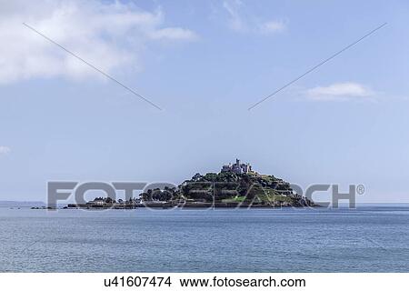 Picture - "View of St Michaels Mount, Cornwall, UK". Fotosearch