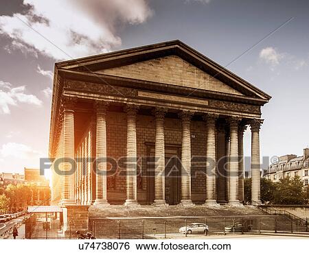 "View of the Madeleine Church, Paris, France" View Large Photo Image Stock Photograph - "View of the Madeleine Church, Paris, France". Fotosearch