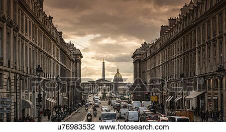 "View towards Place de la Concorde, Luxor obelisk in background, Paris, France" View Large Photo Image Stock Image - "View towards Place de la Concorde, Luxor obelisk in background, Paris, France". Fotosearch