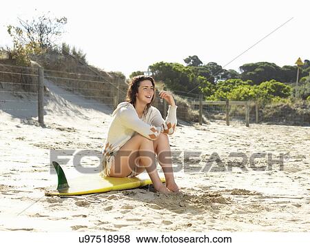 "Woman enjoying beach, Roadknight, Victoria, Australia" View Large Photo Image Stock Photo - "Woman enjoying beach, Roadknight, Victoria, Australia". Fotosearch