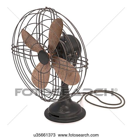 Drawing - "Antique fan, illustration". Fotosearch