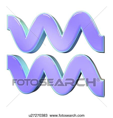 "Aquarius sign of the zodiac, illustration" View Large Illustration Drawing - "Aquarius sign of the zodiac, illustration". Fotosearch
