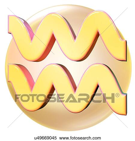 Aquarius sign of the zodiac View Large Illustration Stock Illustration - Aquarius sign of the zodiac. Fotosearch