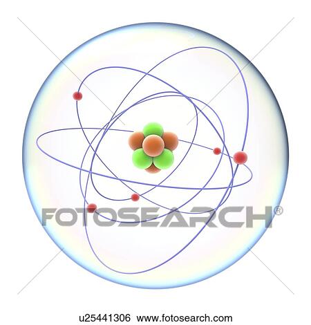 Stock Illustration - "Atomic structure, artwork". Fotosearch