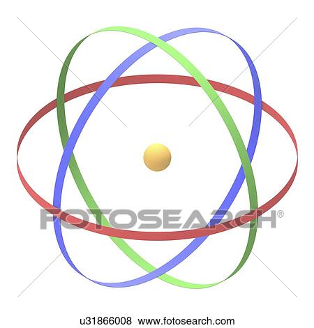 Stock Illustration - "Atomic structure, artwork". Fotosearch