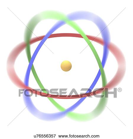Stock Illustration - "Atomic structure, artwork". Fotosearch