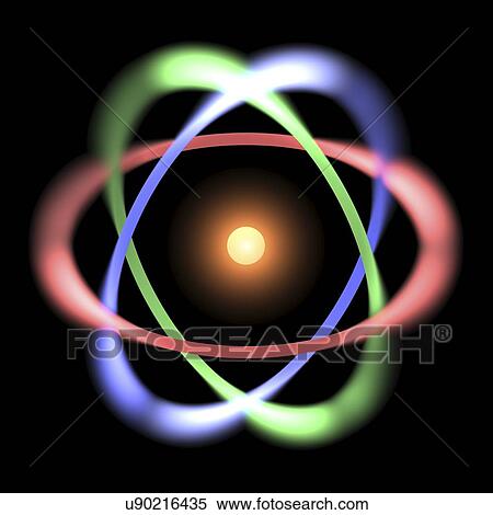 Stock Illustration - "Atomic structure, artwork". Fotosearch