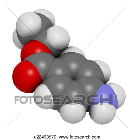 Benzocaine 支部 麻酔薬 薬 分子 クリップアート 切り張り イラスト 絵画 集 U Fotosearch