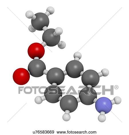 Benzocaine local anesthetic drug molecule View Large Illustration Stock Illustration - Benzocaine local anesthetic drug molecule. Fotosearch