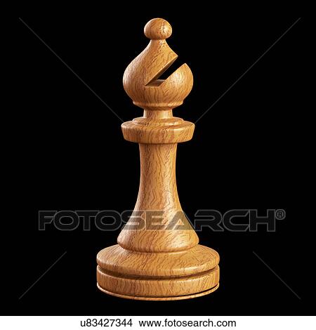 Stock Illustration - "Bishop chess piece, illustration". Fotosearch