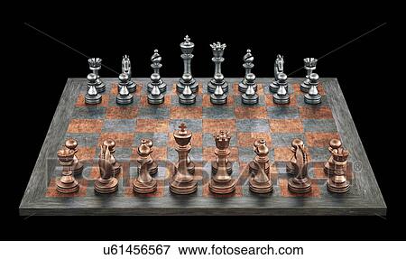 "Chess board and pieces, illustration" View Large Illustration Stock Illustration - "Chess board and pieces, illustration". Fotosearch
