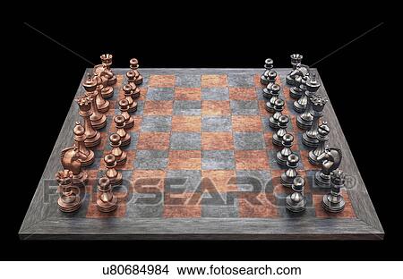 "Chess board and pieces, illustration" View Large Illustration Stock Illustration - "Chess board and pieces, illustration". Fotosearch