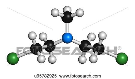 Stock Illustration - Chlormethine cancer chemotherapy drug. Fotosearch