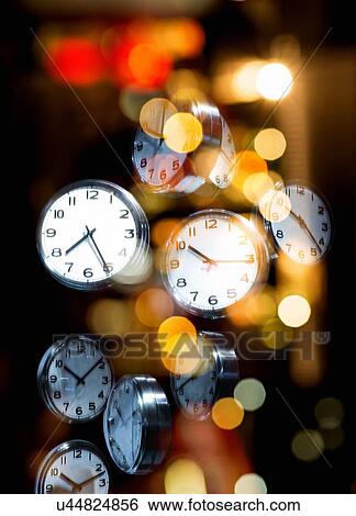 Stock Illustration - "Clock faces, illustration". Fotosearch