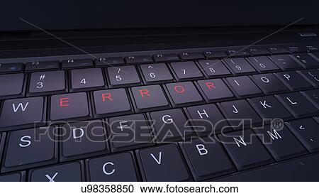 Clipart - "Computer keyboard error, illustration". Fotosearch
