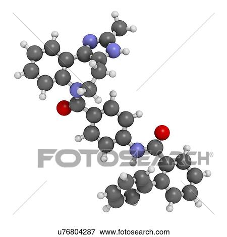 Stock Illustration - Conivaptan hyponatremia drug molecule. Fotosearch