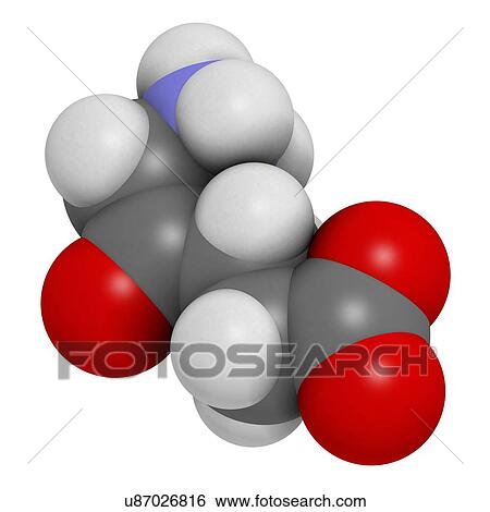 Stock Illustration - d-aminolevulinic acid (ALA) drug molecule. Fotosearch