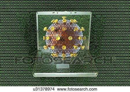 Stock Illustration - "Digital Meltdown, illustration". Fotosearch