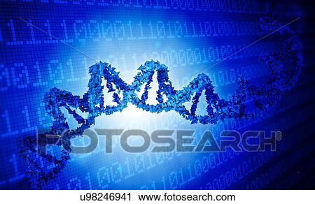 "DNA and binary code, illustration" View Large Illustration Clip Art - "DNA and binary code, illustration". Fotosearch