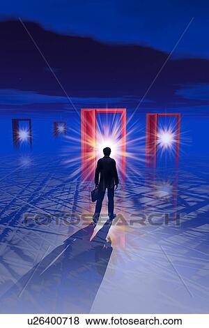 Stock Illustration - "Doorways of Opportunity, illustration". Fotosearch