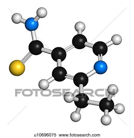 Stock Illustration - Ethionamide tuberculosis drug molecule. Fotosearch