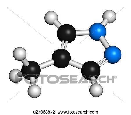 Drawing - Fomepizole methanol poisoning antidote. Fotosearch
