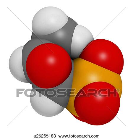 Drawing - Fosfomycin antibacterial drug molecule. Fotosearch