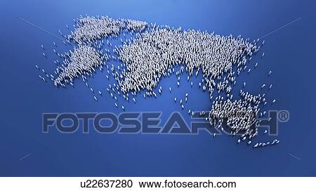 Clipart - "Global population, illustration". Fotosearch