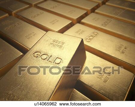 "Gold bullion, illustration" View Large Illustration Drawing - "Gold bullion, illustration". Fotosearch