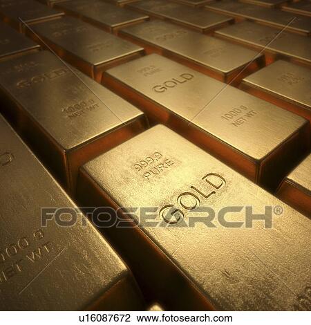 "Gold bullion, illustration" View Large Illustration Drawing - "Gold bullion, illustration". Fotosearch