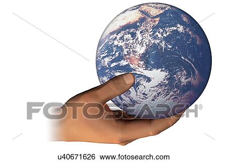 "Hand holding the Earth, illustration" View Large Illustration Stock Illustration - "Hand holding the Earth, illustration". Fotosearch