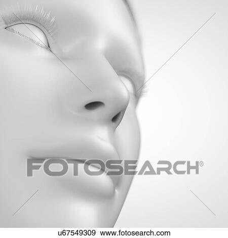 "Human face, illustration" View Large Illustration Stock Illustration - "Human face, illustration". Fotosearch